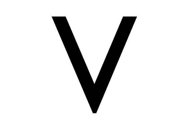 Black Letter V Logo - Letter V. Odd