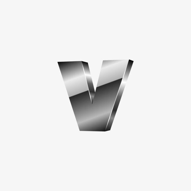Black Letter V Logo - Silver Black Letters V, Silvery, Black, Letter PNG and Vector