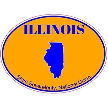 Orange and Blue Oval Logo - Amazon.com: U.S. Custom Stickers Illinois State Motto Blue Oval ...