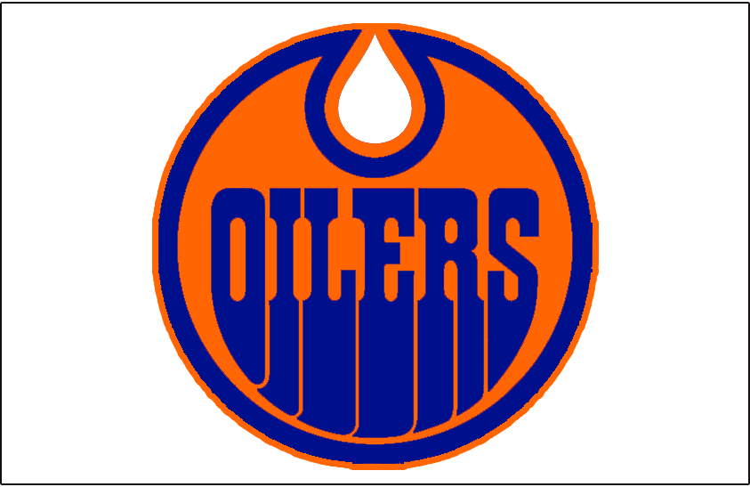 Orange and Blue Oval Logo - Edmonton Oilers Jersey Logo - World Hockey Association (WHA) - Chris ...