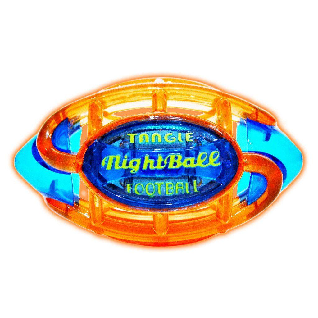 Orange and Blue Oval Logo - Tangle NightBall Football - Large (Orange/Blue) - Tangle Creations