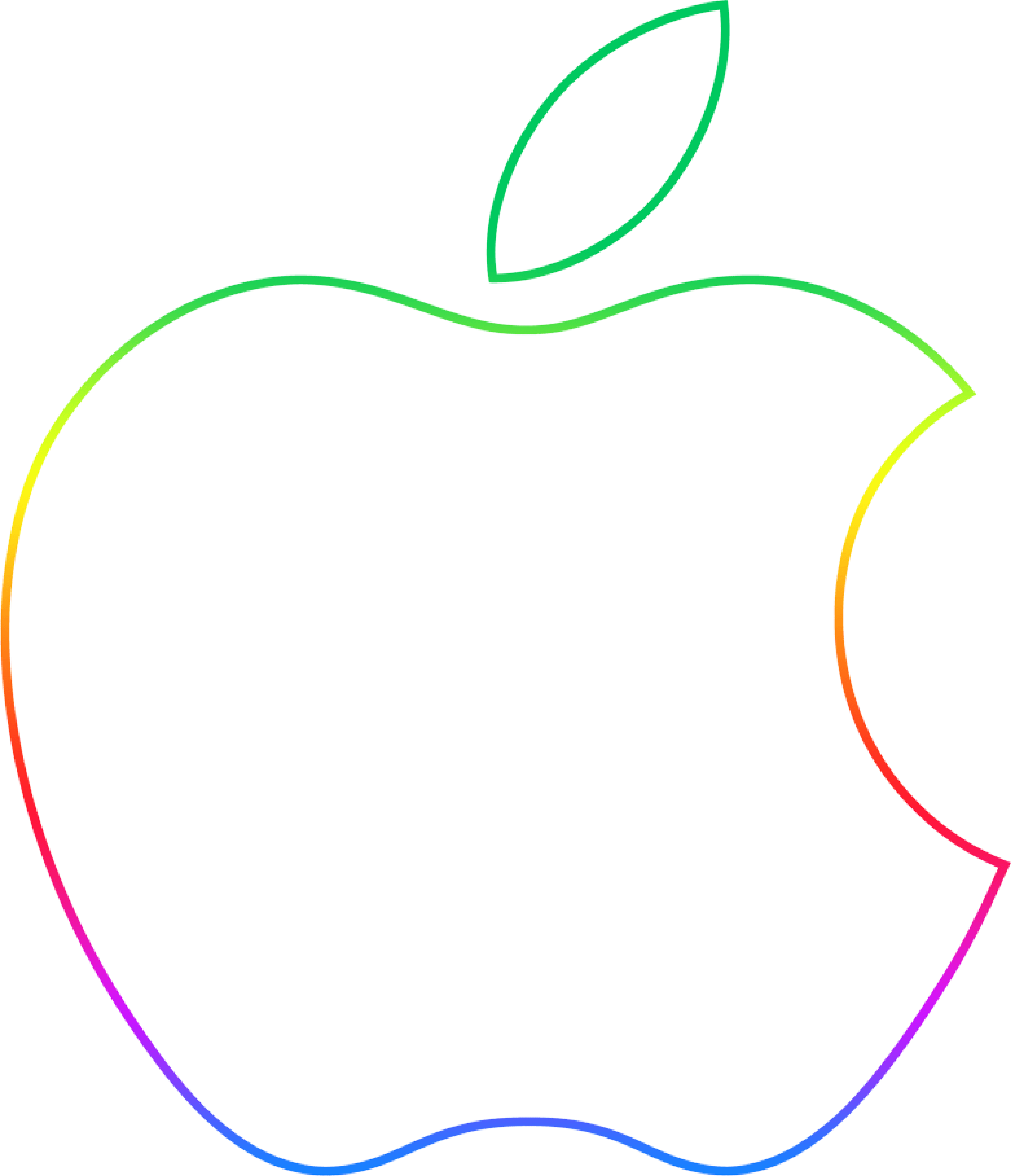 White Transparent Apple Logo - LogoDix