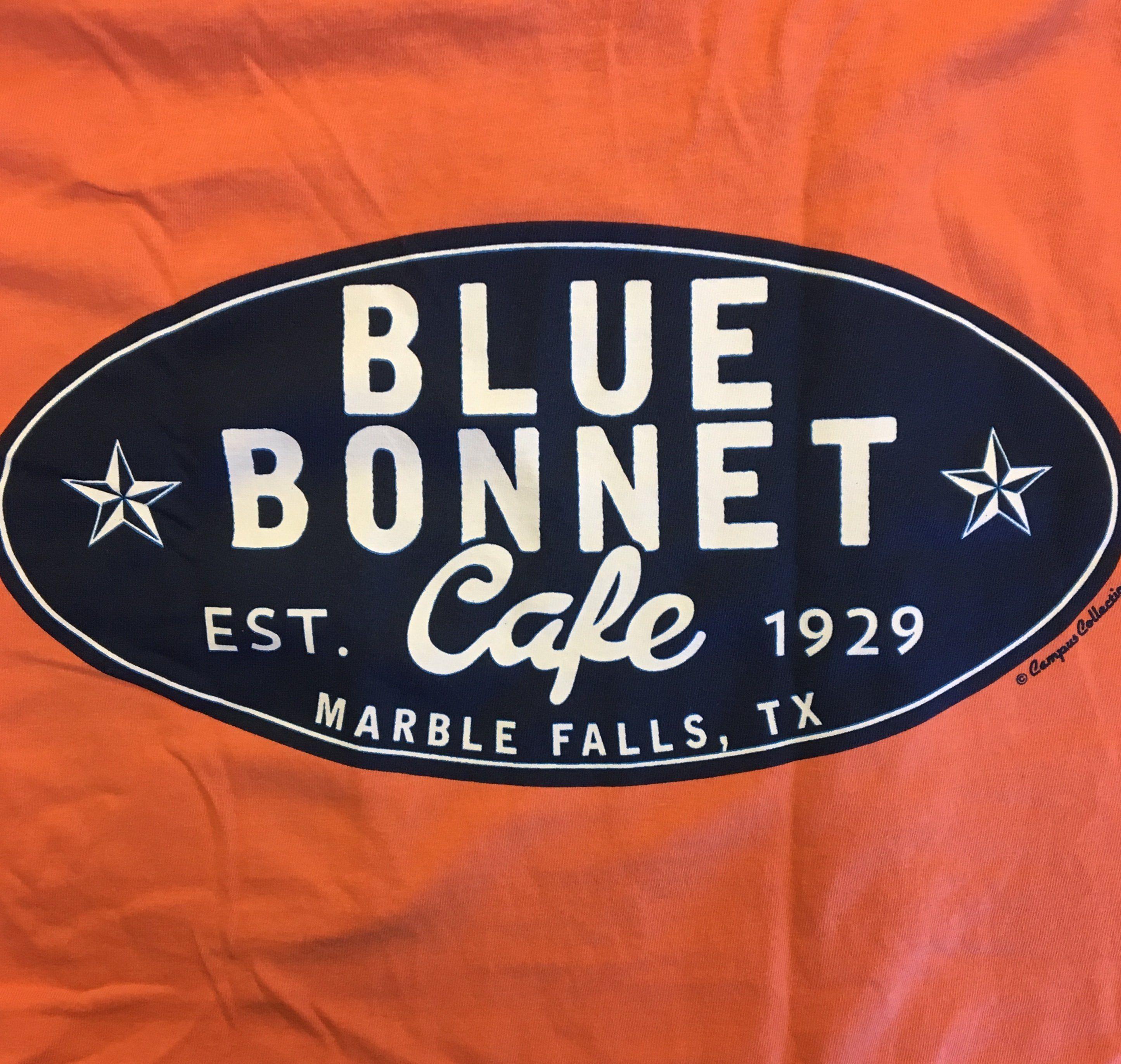 Orange and Blue Oval Logo - Store - Blue Bonnet Cafe