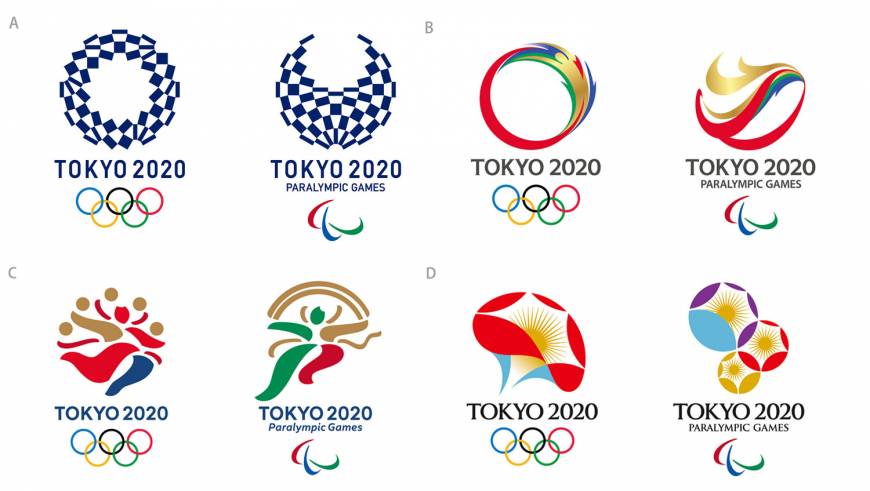 Olympic Circle Logo - Japan unveils final four candidates for Tokyo 2020 Olympics logo ...