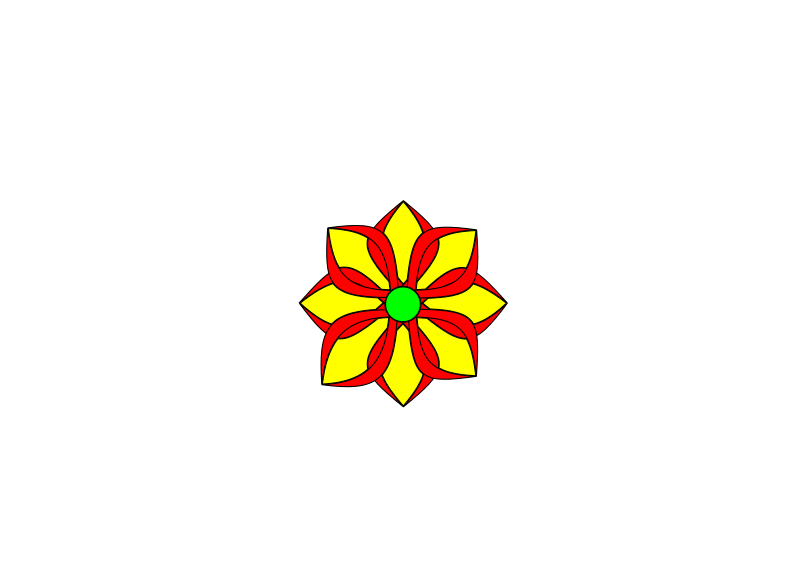 Red and Yellow Flower Looking Logo - Free Clipart: Red and Yellow Flower | Siddymcbill