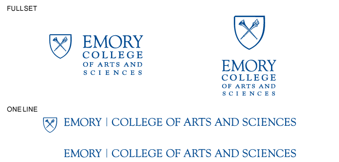 White and Blue College Logo - School Logos | Emory University | Atlanta GA