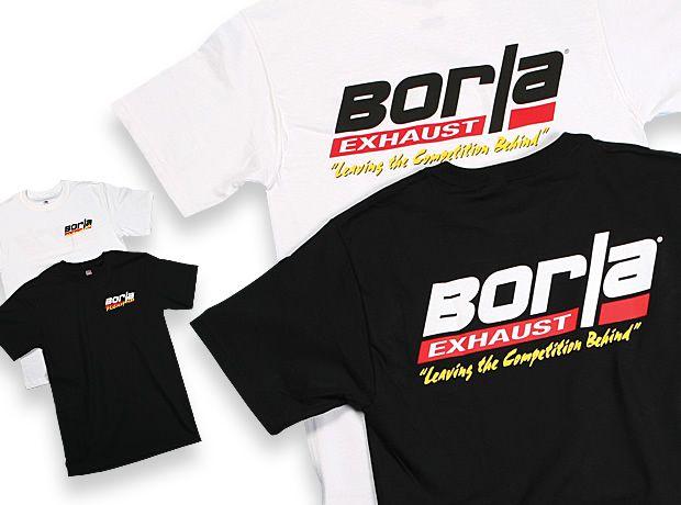 Borla Logo - Men's Motorsports Black T-Shirt - Medium