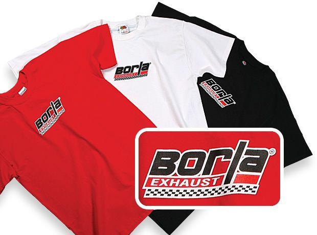 Borla Logo - Men's Checkered Red Crew Neck T-Shirt - Medium