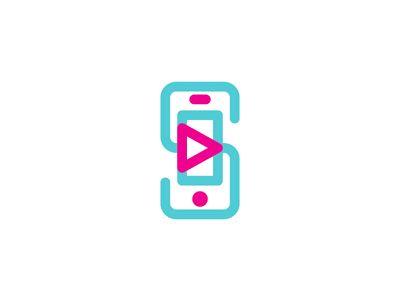 Phone Apps Logo - S + phone + play, social video app logo design symbol by Alex Tass ...