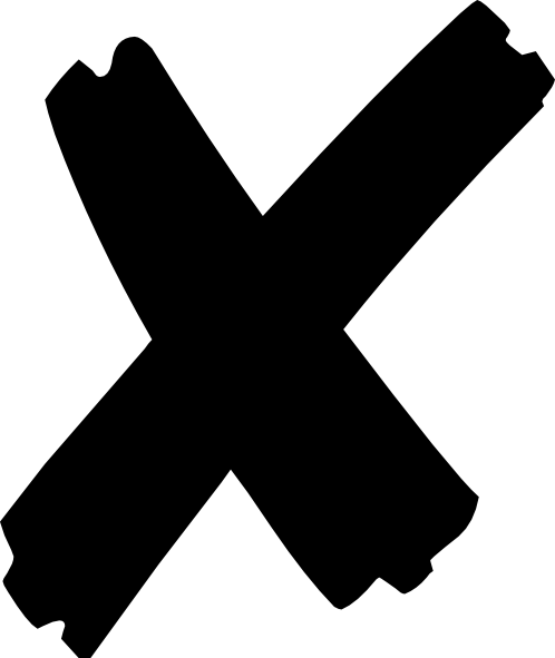 Large Black X Logo - X Mark X Clip Art at Clker.com - vector clip art online, royalty ...