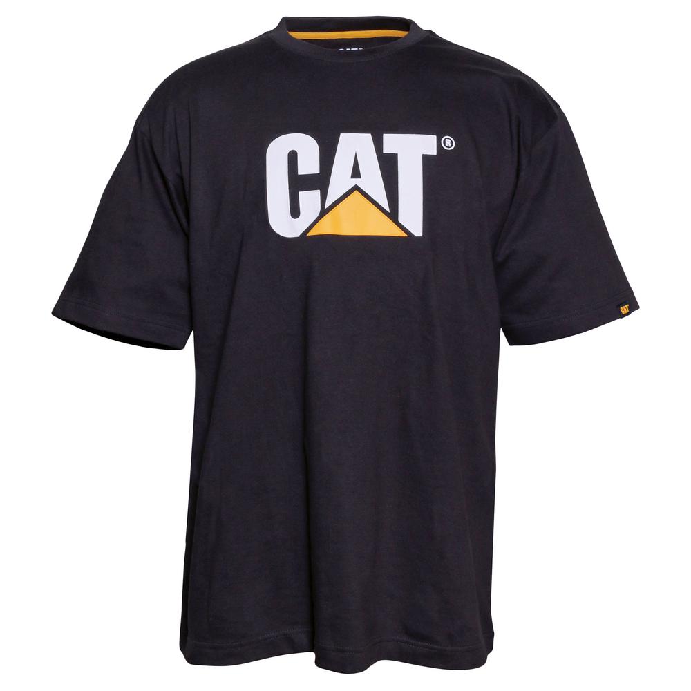 Home L Logo - Caterpillar TM Logo Men's Large Black Cotton Short Sleeved T-Shirt ...