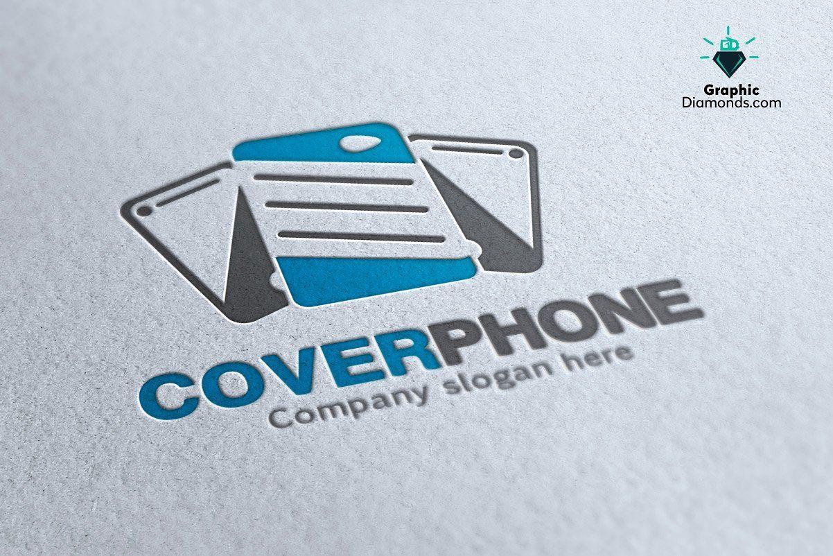 Turquoise Phone Logo - Cover Phone Logo Template ~ Logo Templates ~ Creative Market