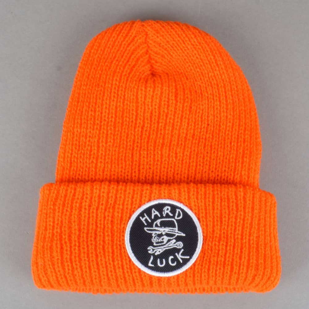 Orange Circle Logo - Hard Luck MFG OG Logo Circle Patch Beanie - Orange - SKATE CLOTHING ...