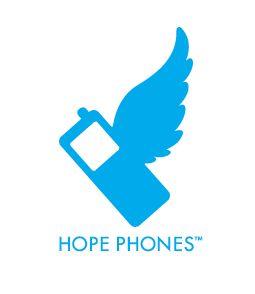 Turquoise Phone Logo - Your Old Phone = Hope Phone