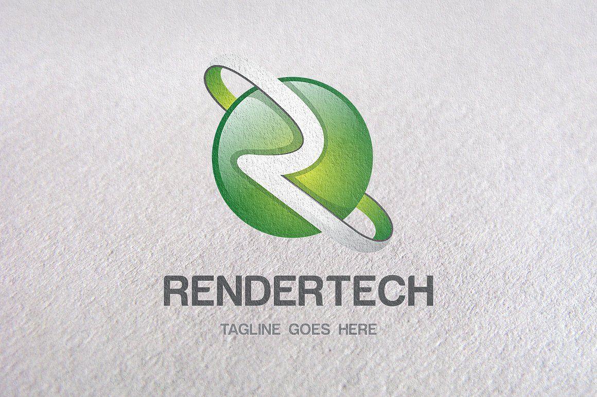 A Green R Logo - R Letter, R logo, 3D Logo templates Logo Templates Creative Market