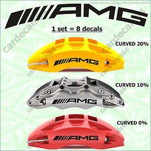 AMG Mercedes Calipers Logo - X AMG Mercedes Benz Brake Caliper Decal Sticker Emblem Logo Curved