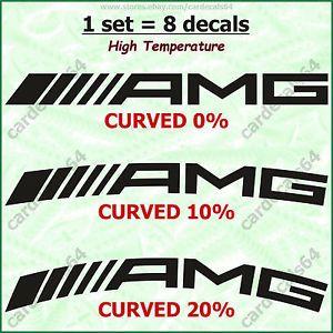 AMG Mercedes Calipers Logo - X AMG Mercedes Benz Brake Caliper Decal Sticker Emblem Logo Curved