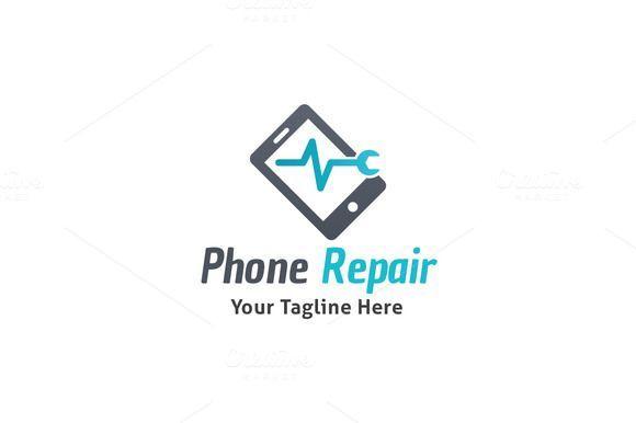 Turquoise Phone Logo - Phone Repair Logo by Martin-Jamez on Creative Market | Logos ...