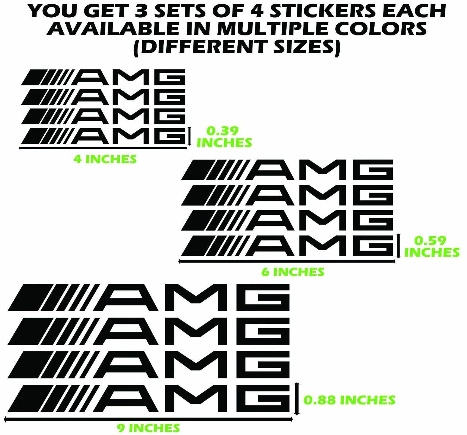 AMG Mercedes Calipers Logo - Product: 12 AMG MERCEDES DECALS BRAKE CALIPER STICKERS MERCEDES BENZ ...