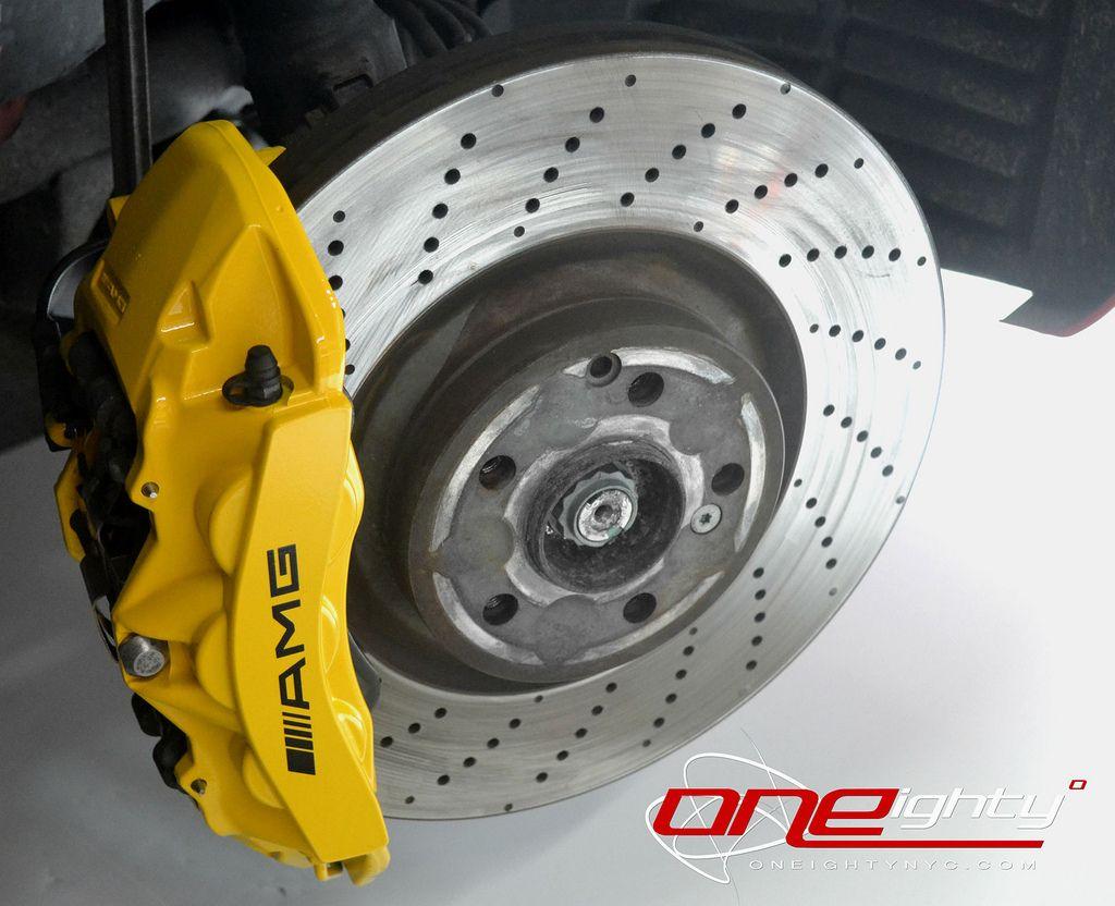 AMG Mercedes Calipers Logo - Mercedes C63 AMG - Yellow Calipers | C63 AMG Calipers painte… | Flickr