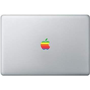 Apple Laptop Logo - Apple Macbook retro logo decal multicolour sticker art for 11