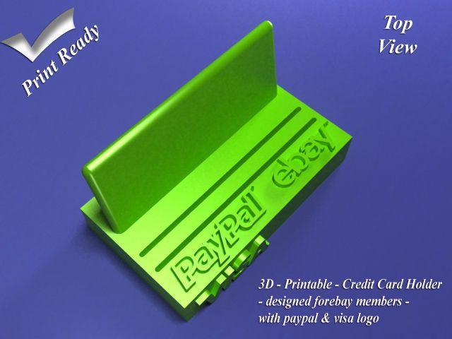 Printable Credit Card Logo - Credit Card Holder pay 3D printable model