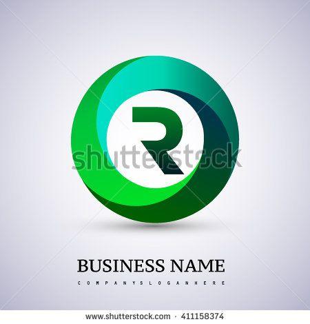 A Green R Logo - R letter logo in the green circle. Vector design template elements ...