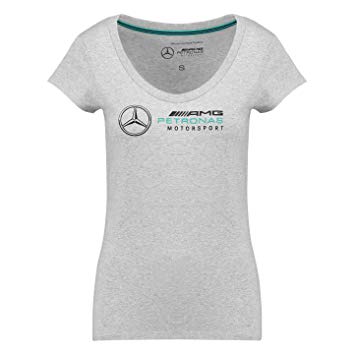 Mercedes AMG F1 Logo - Mercedes AMG F1 Lewis Hamilton Ladies Logo T Shirt Tee Womens