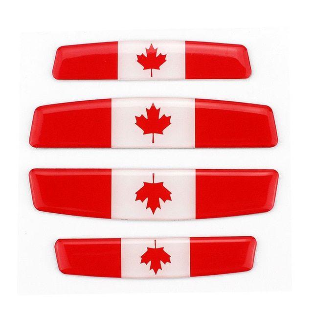 Canada Flag Logo - 3D Canada Flag Logo Car Door Edge Protection Sticker For Toyota