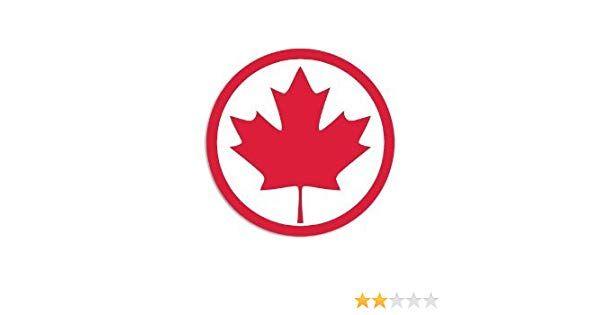 Canada Flag Logo - Round Maple Leaf (from Canadian Flag) Sticker: Automotive