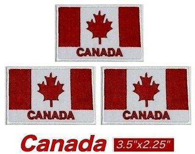 Canada Flag Logo - CANADA FLAG LOGO Embroidered Patch Iron On, Sew T Shirt 3 SizeL