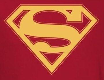 Red Gold Shield Logo - Superman T Shirt & Gold Shield Logo