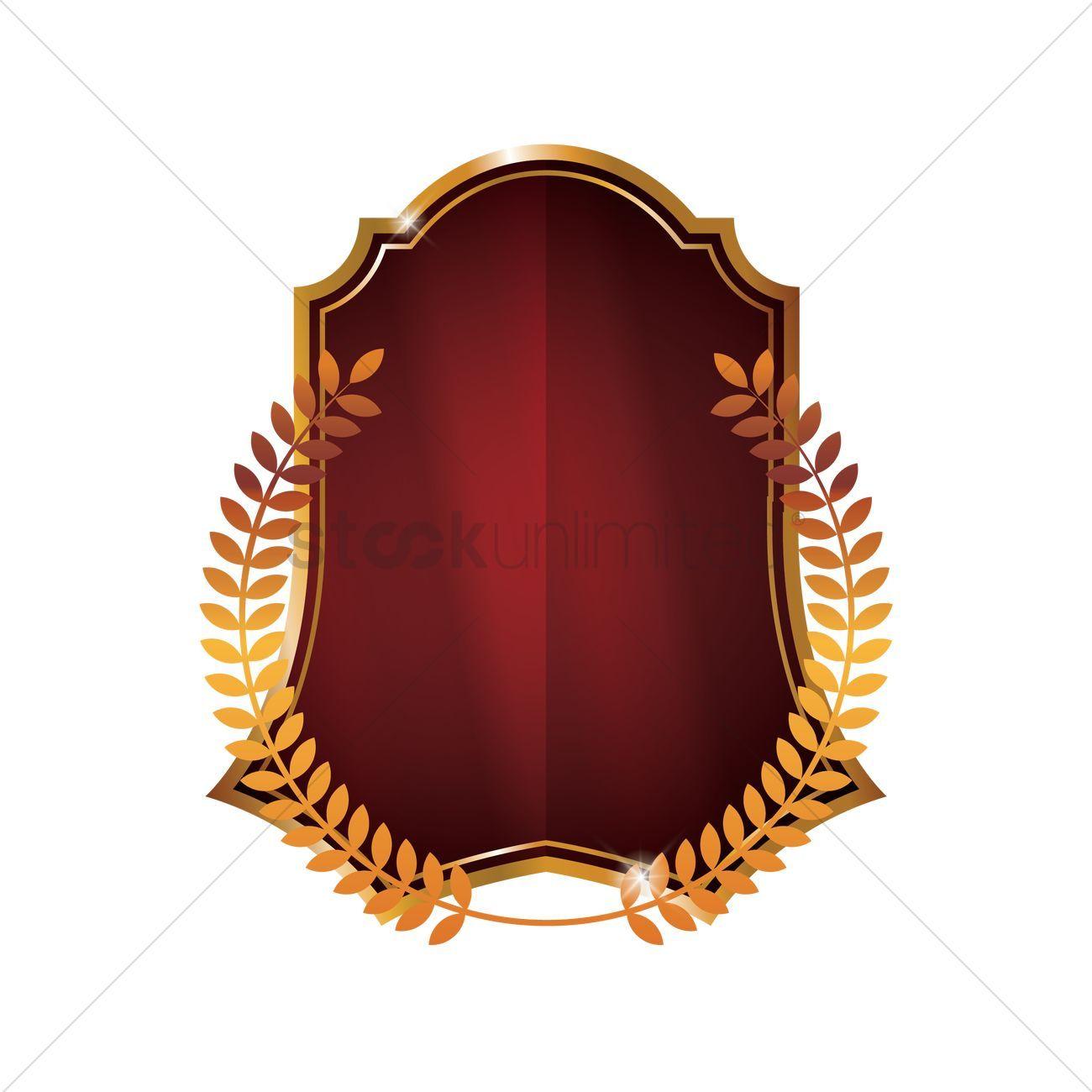 Red Gold Shield Logo - Red shield emblem Vector Image - 1874321 | StockUnlimited
