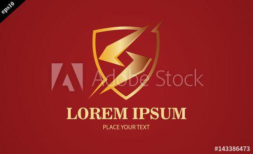 Red Gold Shield Logo - gold shield letter S electric logo - Buy this stock vector and ...