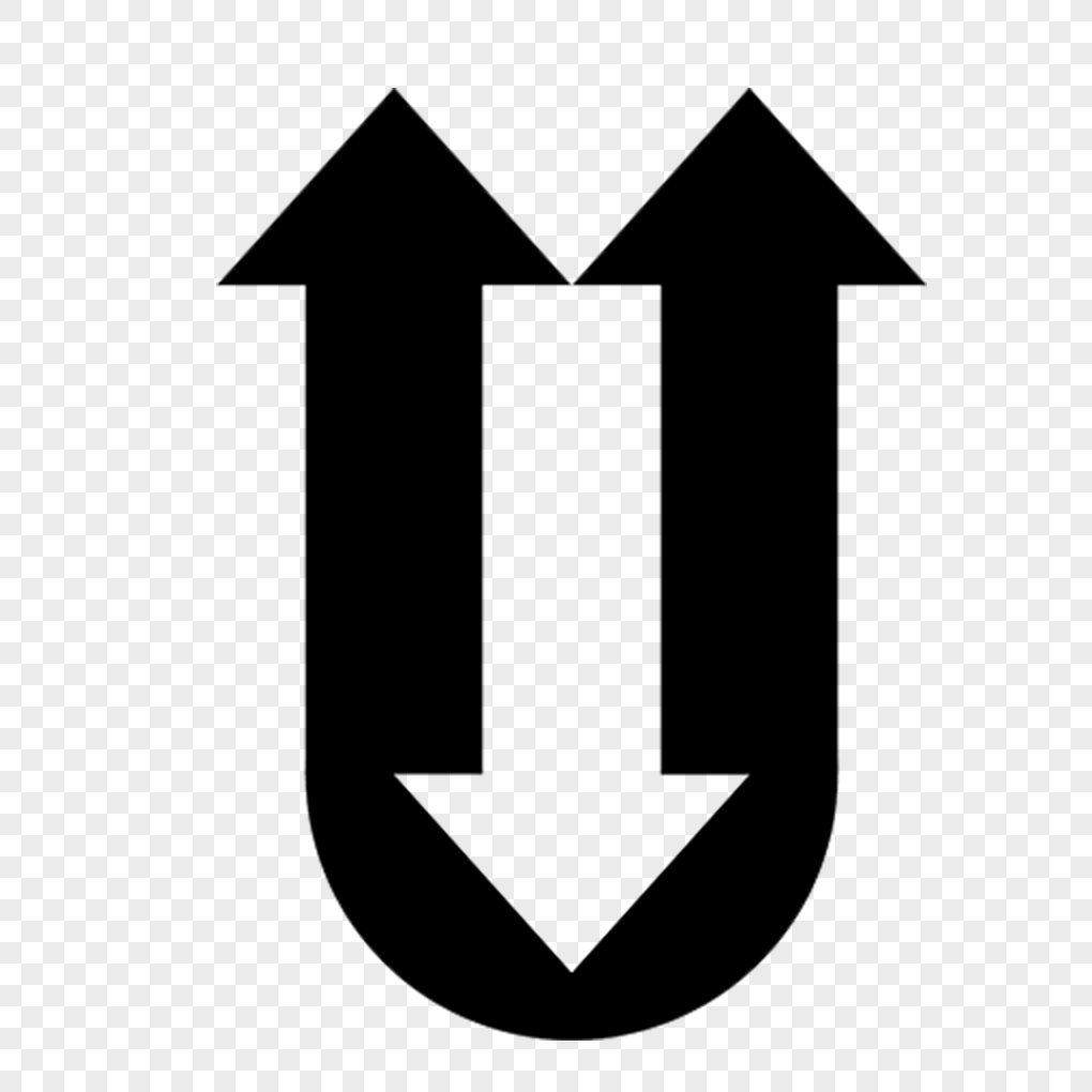U Shape in a Black Arrow Logo - Black arrow letter u design png image_picture free download ...