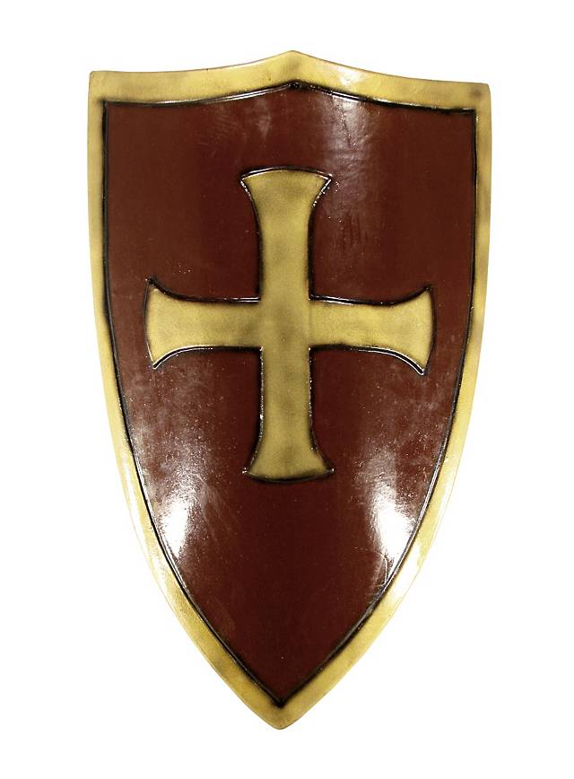 Red Gold Shield Logo - Crusader Shield Red Gold Foam Weapon