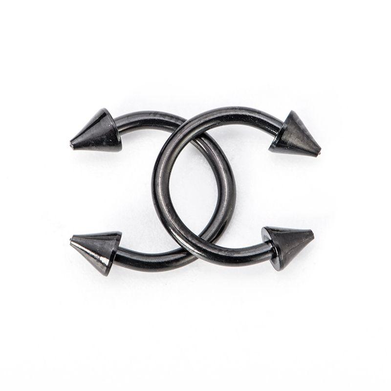 U Shape in a Black Arrow Logo - Piercing U Shaped Nose Ring Stud Nariz Medical Steel Arrow Piercings ...