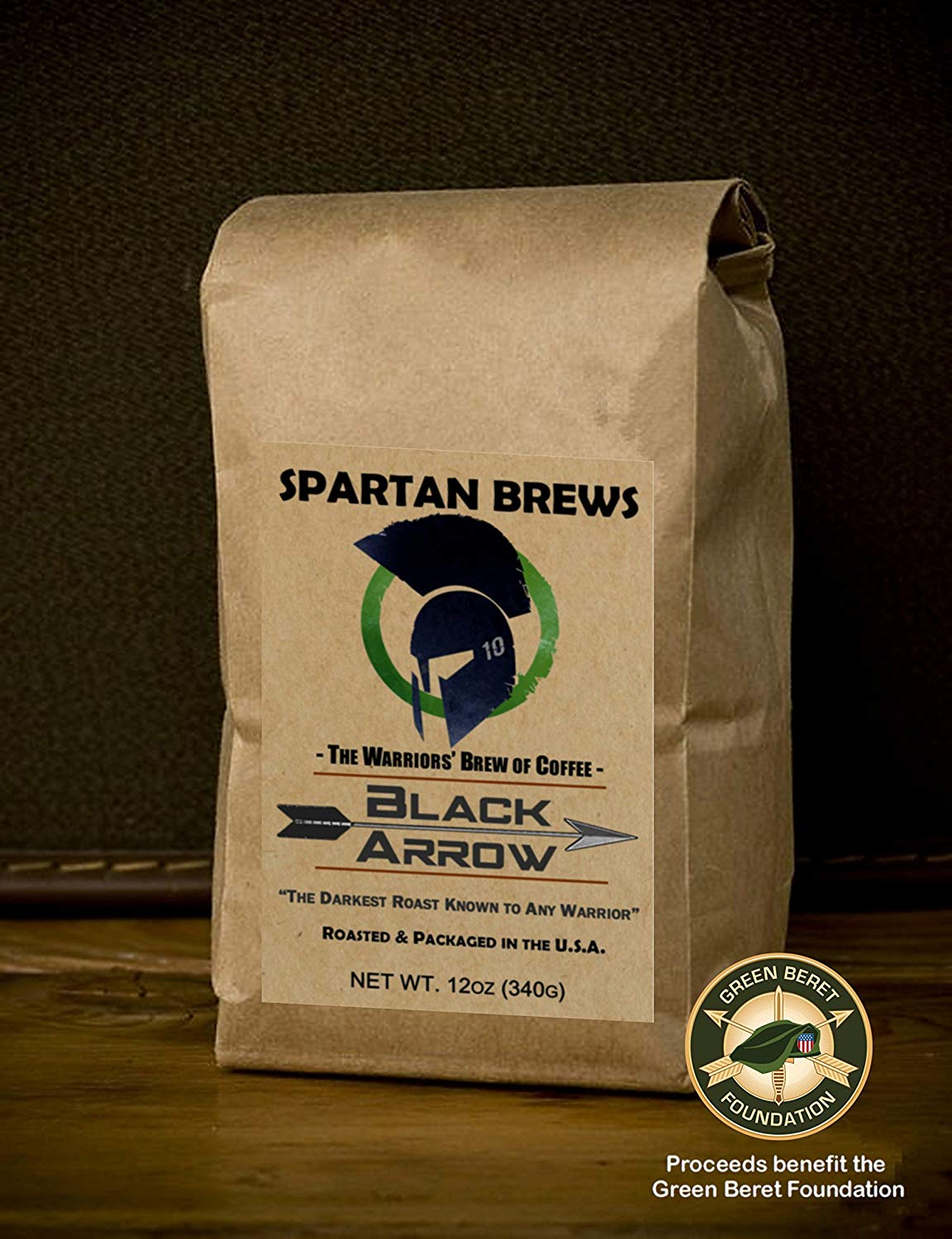 U Shape in a Black Arrow Logo - Amazon.com : BLACK ARROW - The Darkest Roast Ever - by Spartan Brews ...
