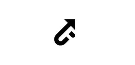 U Shape in a Black Arrow Logo - 50 examples of logo design that cleverly use negative space in ...
