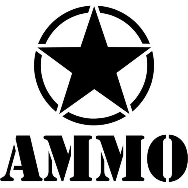 Star Motorcycle Logo - 16CM*15CM Army Star Ammo Decal Car Stickers Motorcycle Decorating ...