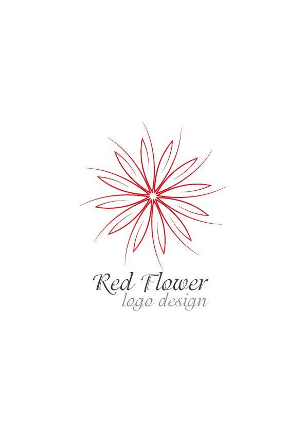 Flower Logo - Red Flower Logo Design – AYA Templates