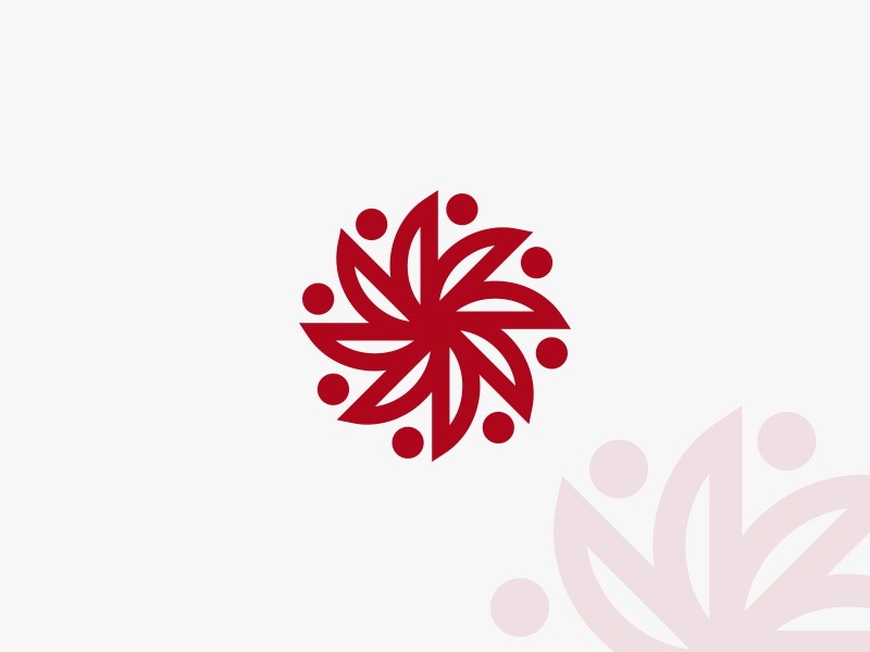 Green Flower Shape of Logo - Red Flower Logo Design! by Dyne Creative Studio | Dribbble | Dribbble