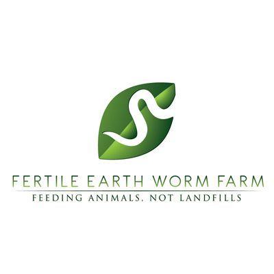 Green Worm Logo - Negative Space green logo design for Fertile Earth Worm Farm