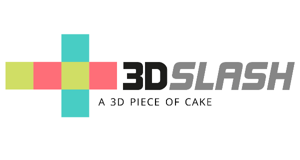 Inside Square Slash Logo - 3D Slash - a 3D piece of cake