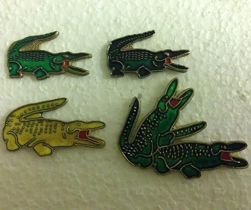 Lacoste Alligator Logo - Vintage Lacoste alligator logo metal lapel pins Lot Of 6