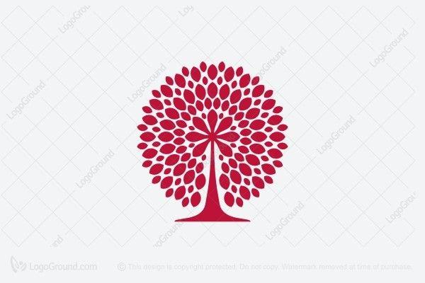 Red Flower Logo - Red Flower Tree Logo