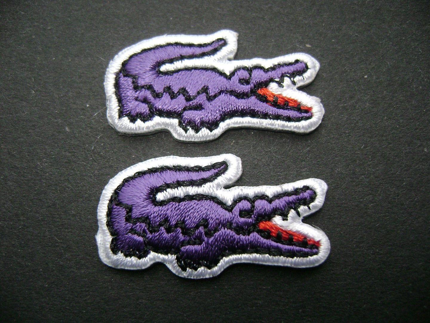 Lacoste Alligator Logo - Lacoste Crocodile Alligator Emblem Logo Iron on Sew on Embroidered