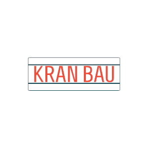 Red-Orange and Green Lines Logo - Construction Logo Kran Bau red font with green lines - Logo Design ...