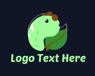 Green Worm Logo - Caterpillar Logo Maker