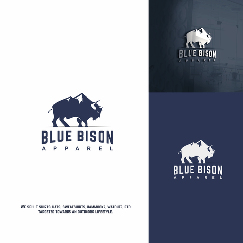 Blue Bison Logo - Create an outdoor adventure logo for Blue Bison Apparel! | Logo ...